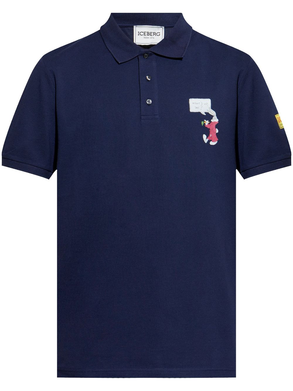 cartoon-print polo shirt