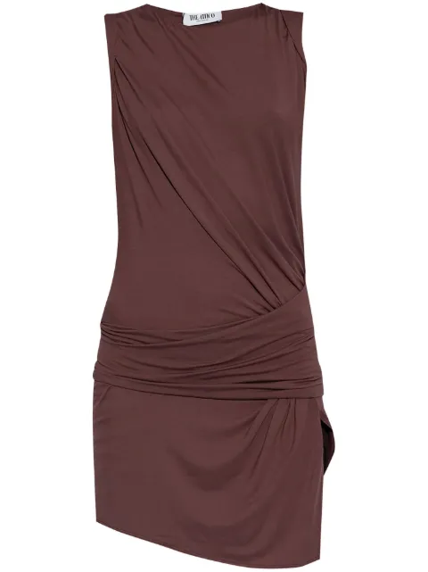 The Attico vestido corto con diseño fruncido