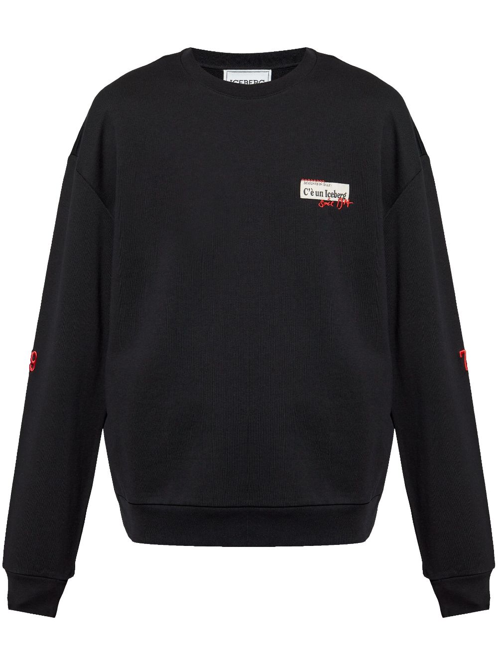 Iceberg logo-patch sweatshirt - Black