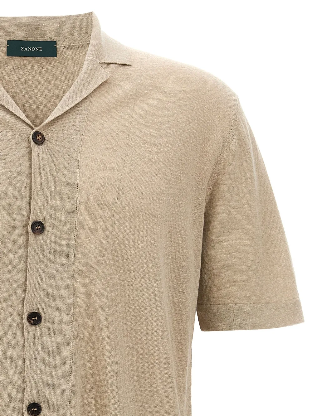 Zanone Linnen overhemd Beige