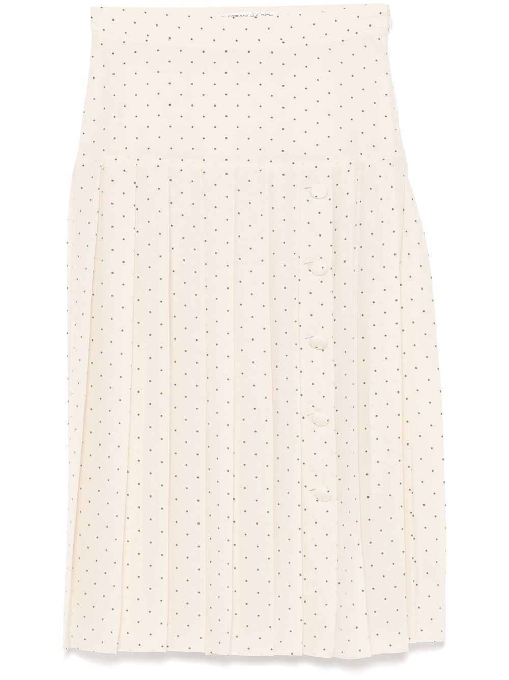 Alessandra Rich polka-dot silk skirt - Neutrals