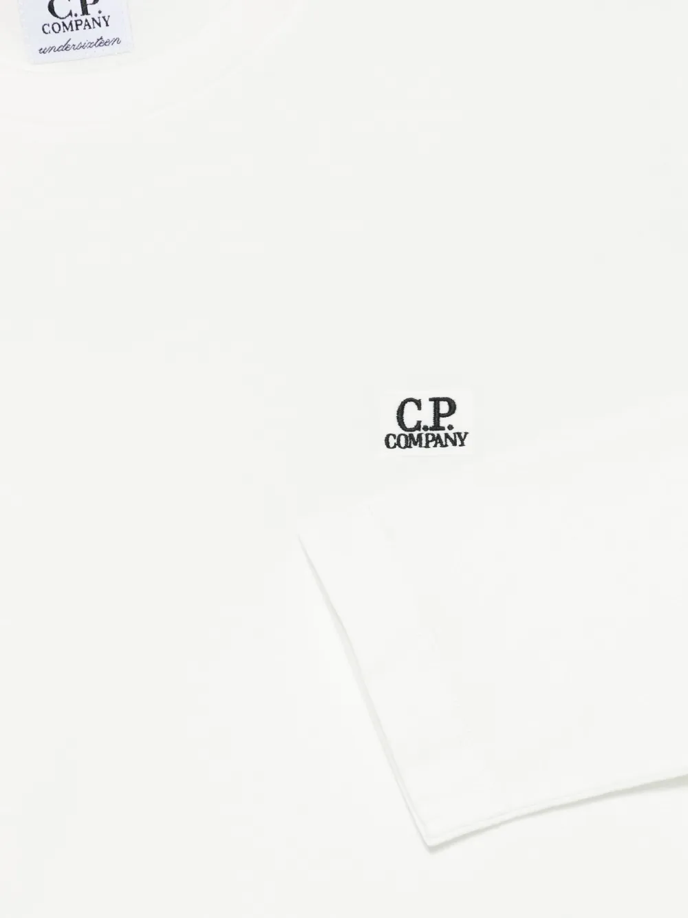 C.P. Company Kids T-shirt met geborduurd logo Wit