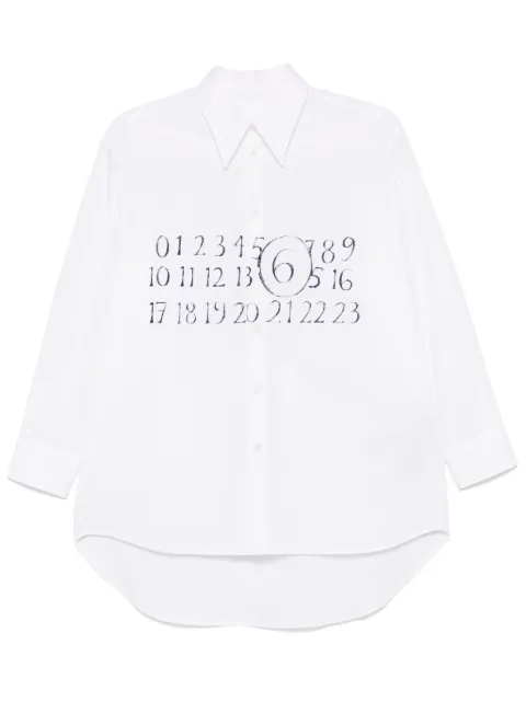 MM6 Maison Margiela numbers-motif shirt 