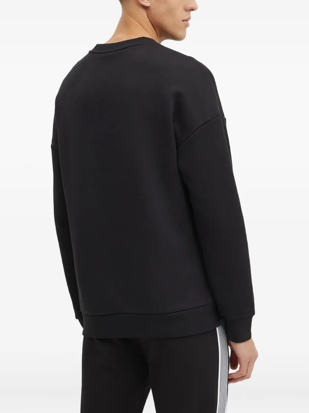 Ea7 Logo-embossed Sweatshirt In Black