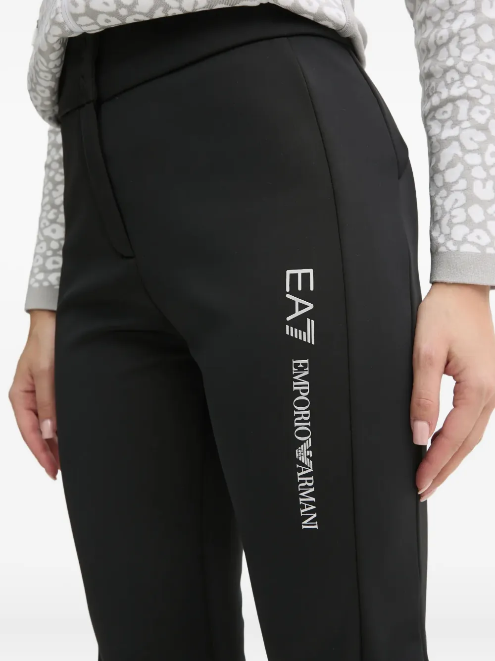 Ea7 Logo-print Ski Trousers In Black