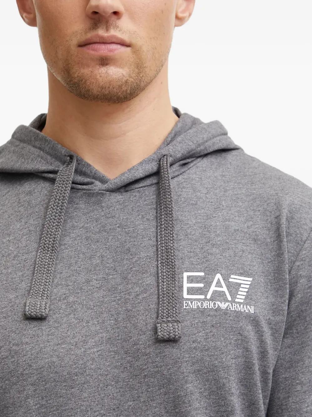 Ea7 Emporio Armani Hoodie met logoprint Grijs