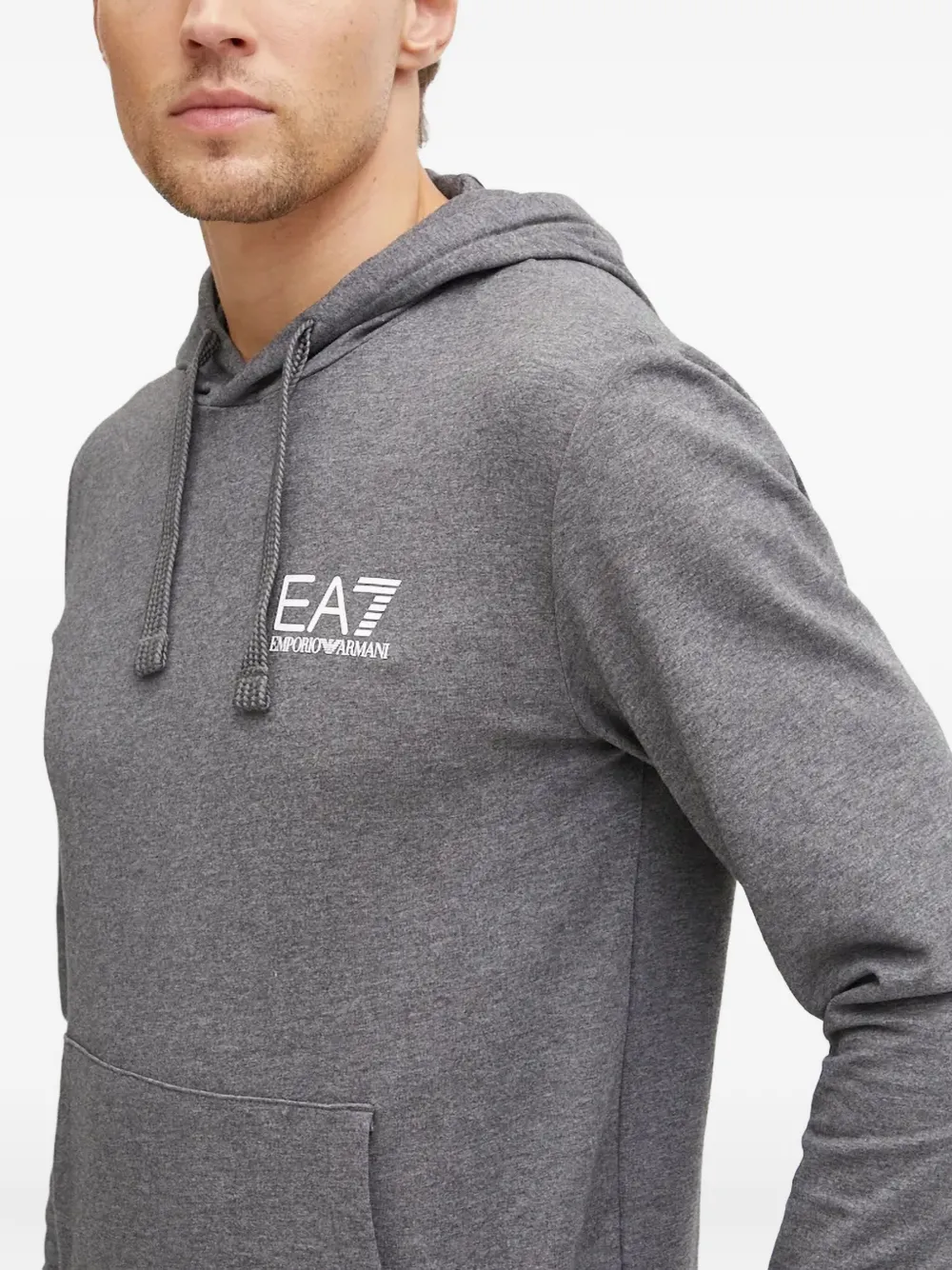 Ea7 Emporio Armani Hoodie met logoprint Grijs