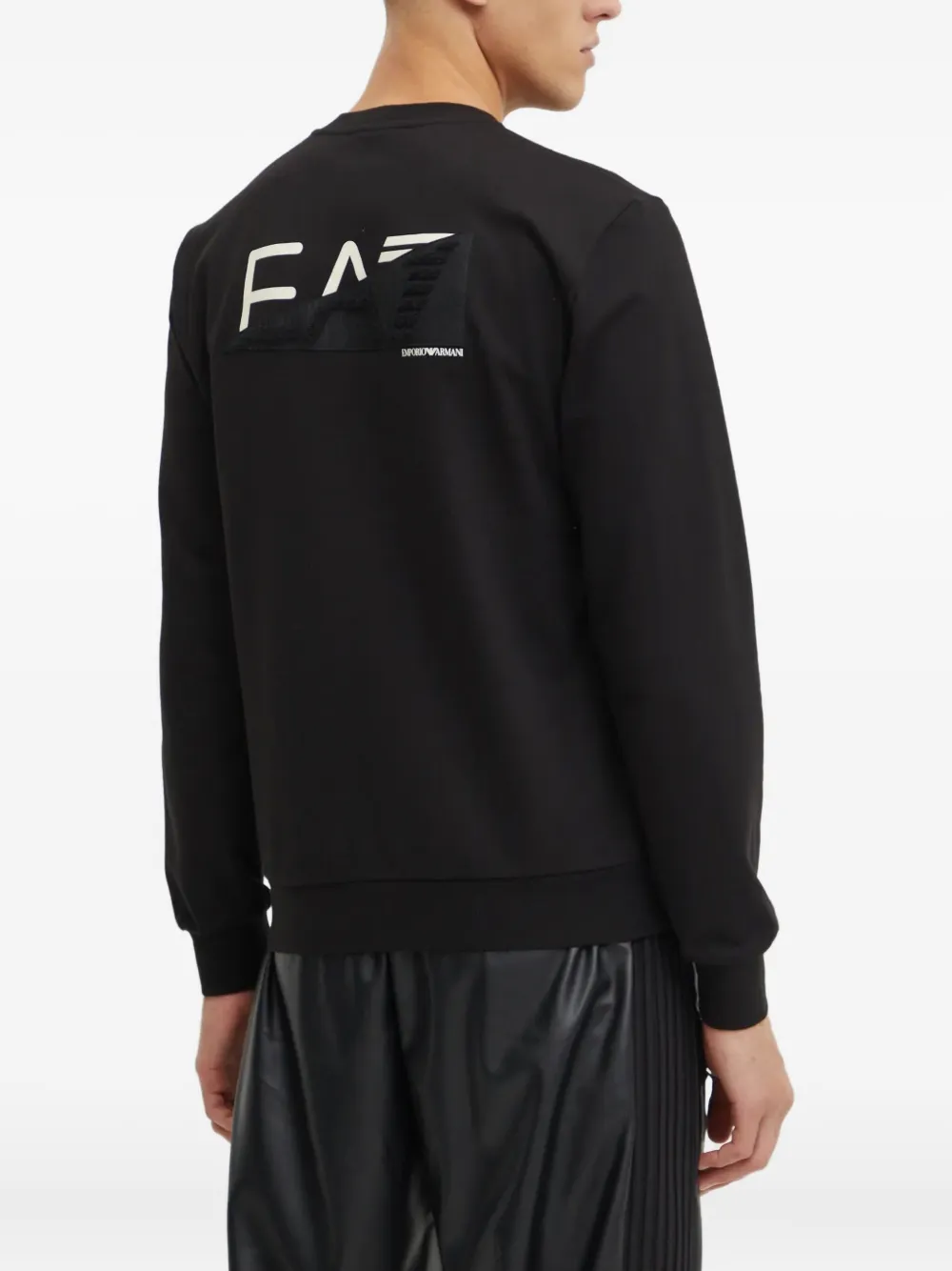 Ea7 Emporio Armani Sweater met logoprint Zwart
