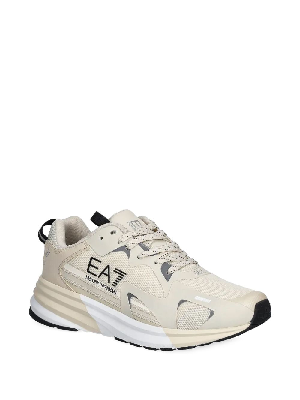 Ea7 Emporio Armani logo-print sneakers - Beige