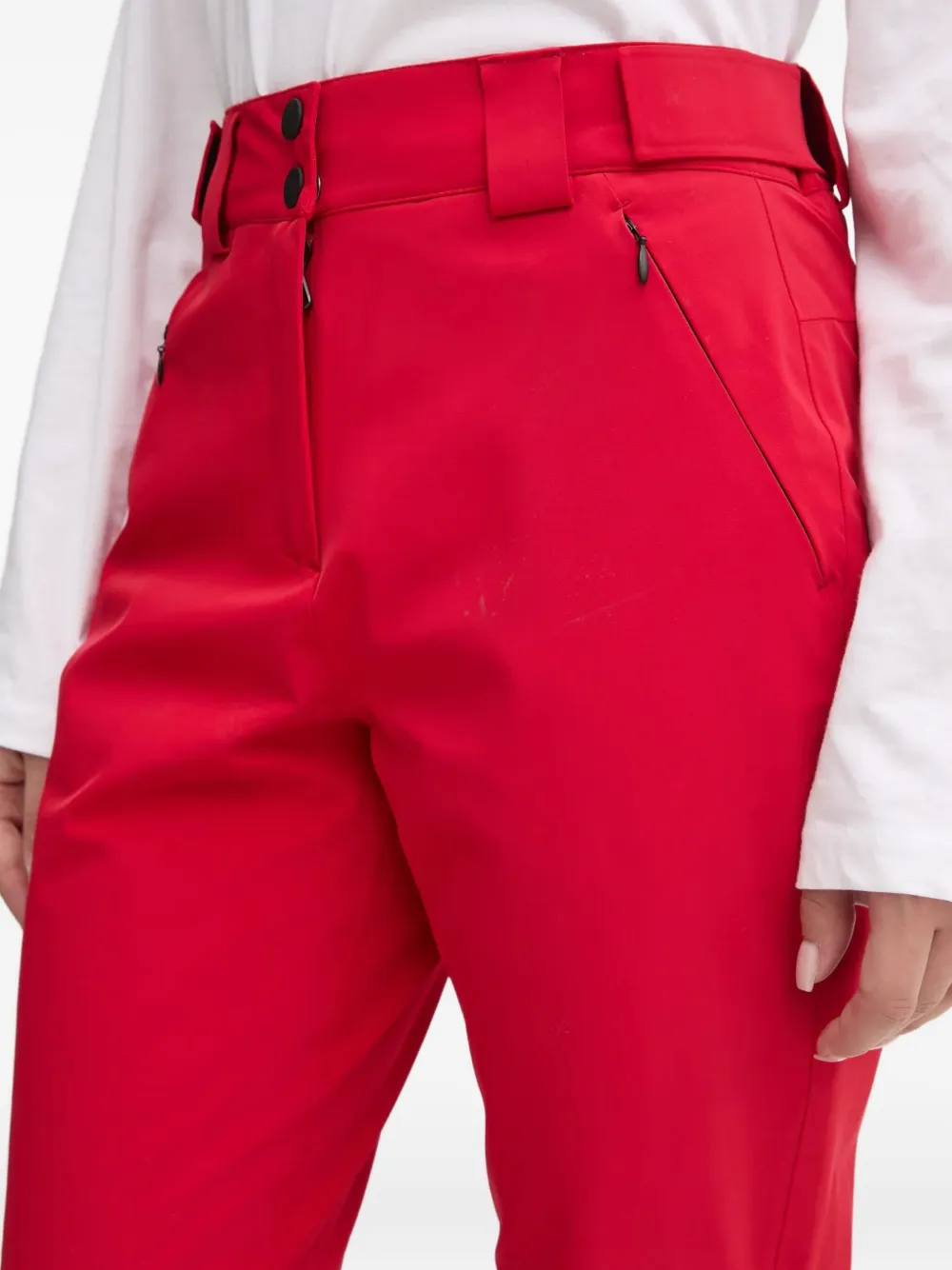 Ea7 Logo-patch Ski Trousers In Red