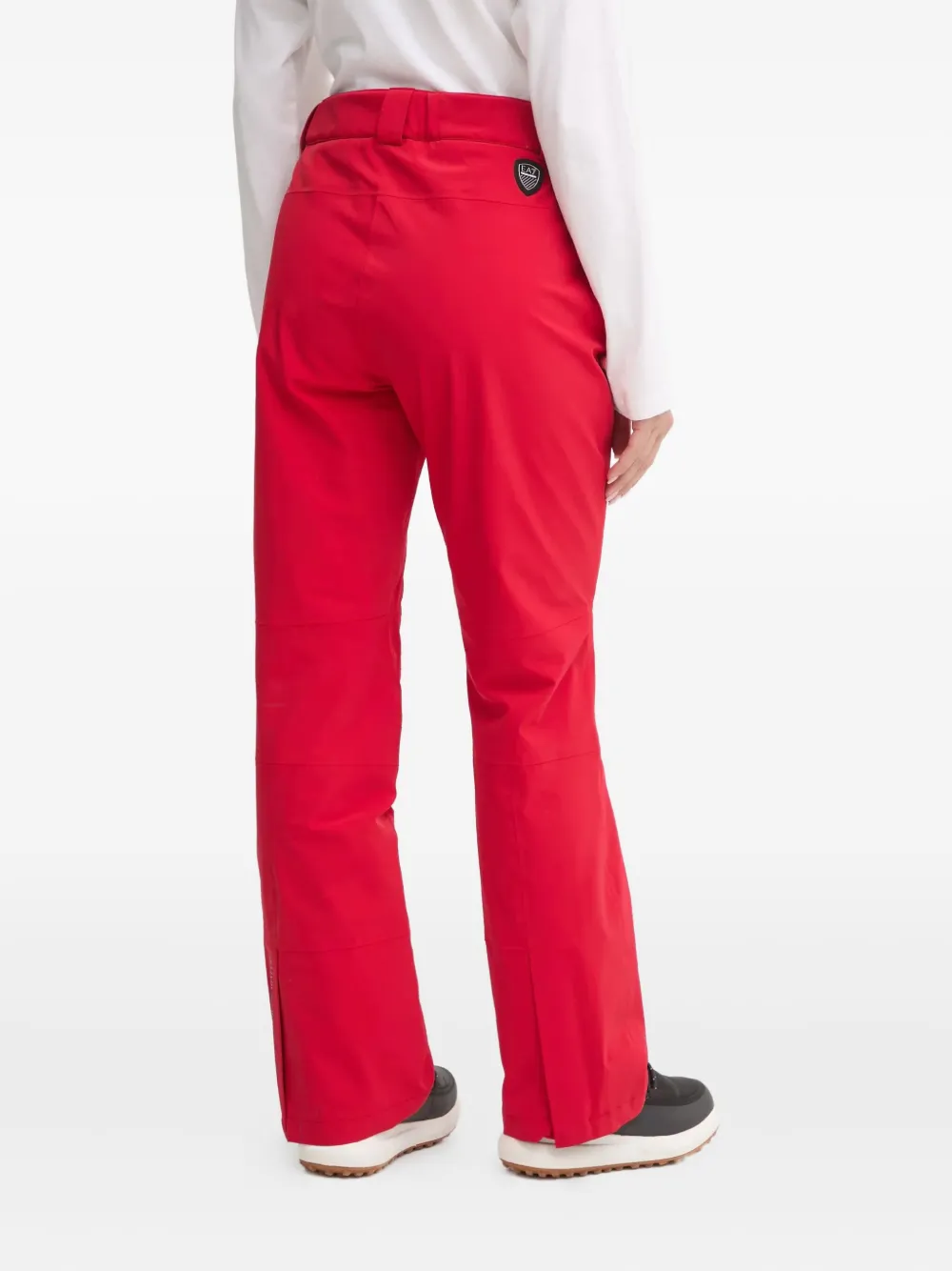 Ea7 Logo-patch Ski Trousers In Red