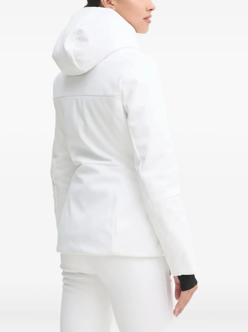 Ea7 Hooded Ski Jacket In White