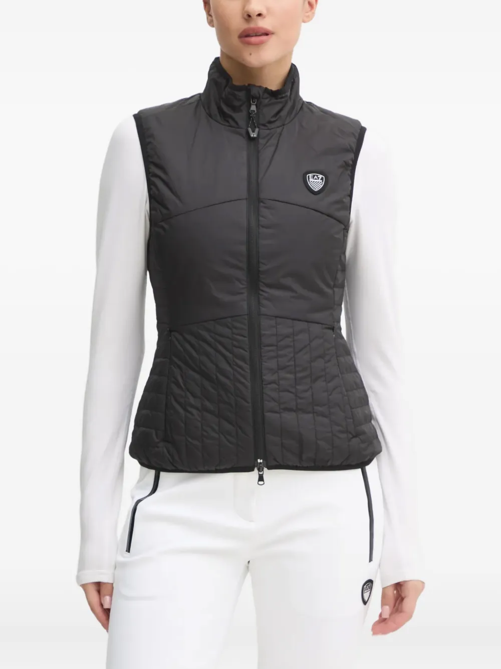 Ea7 Hooded Ski Jacket In White