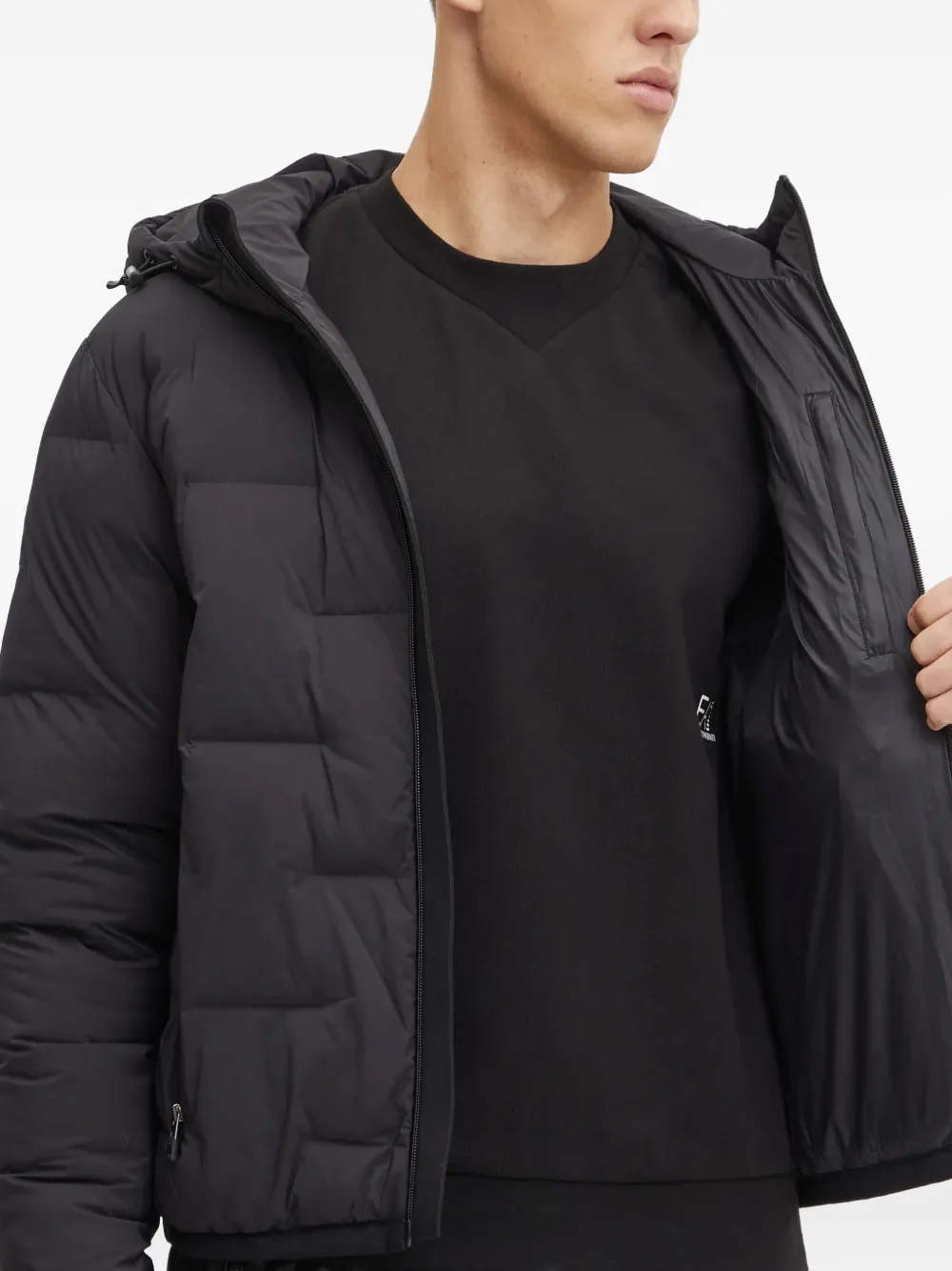 Ea7 Emporio Armani Jack met logopatch Zwart