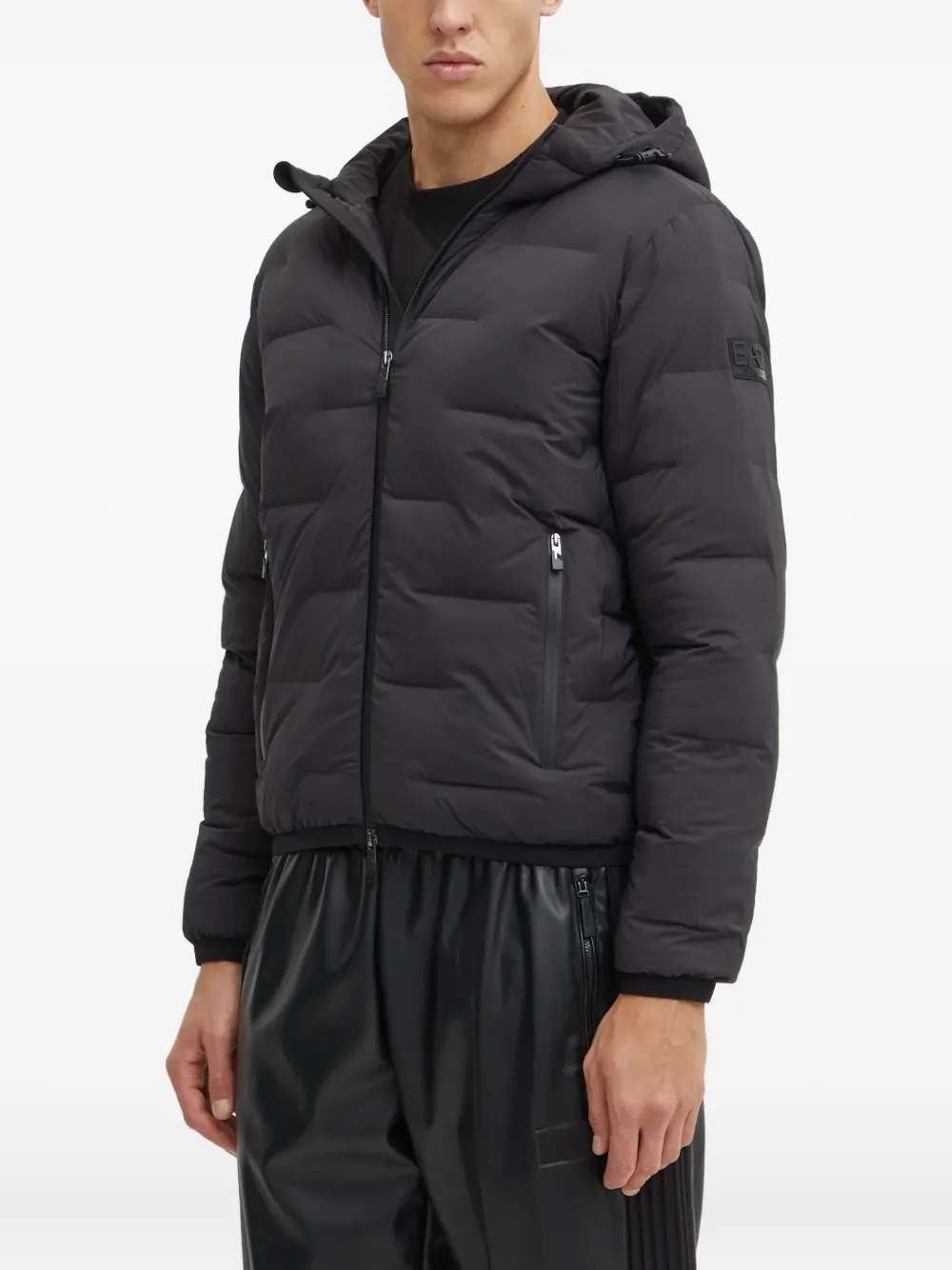 Ea7 Emporio Armani logo-patch jacket | Black | Image 1