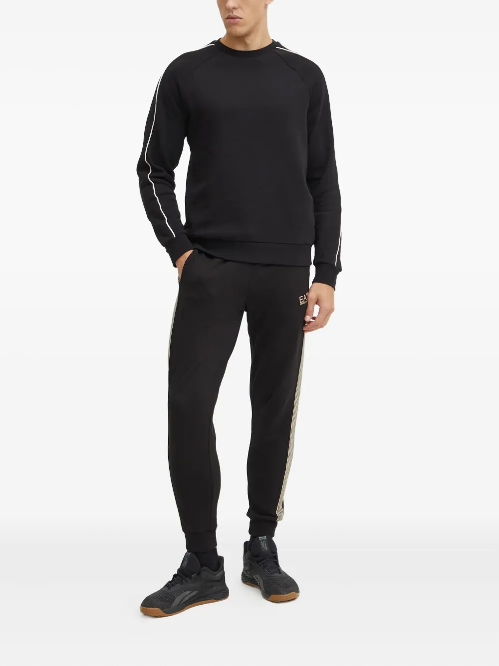 Ea7 Emporio Armani Sweater met ronde hals - Zwart