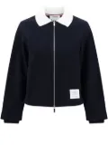 Thom Browne logo patch jacket - Blue