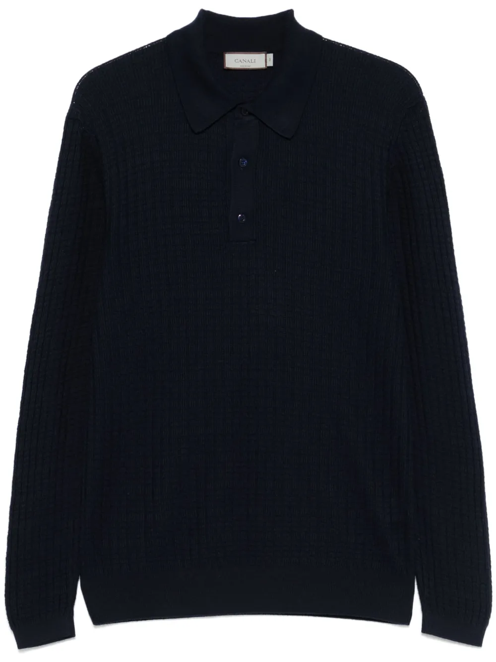 Canali playera tipo polo tejida | azul | Image 1