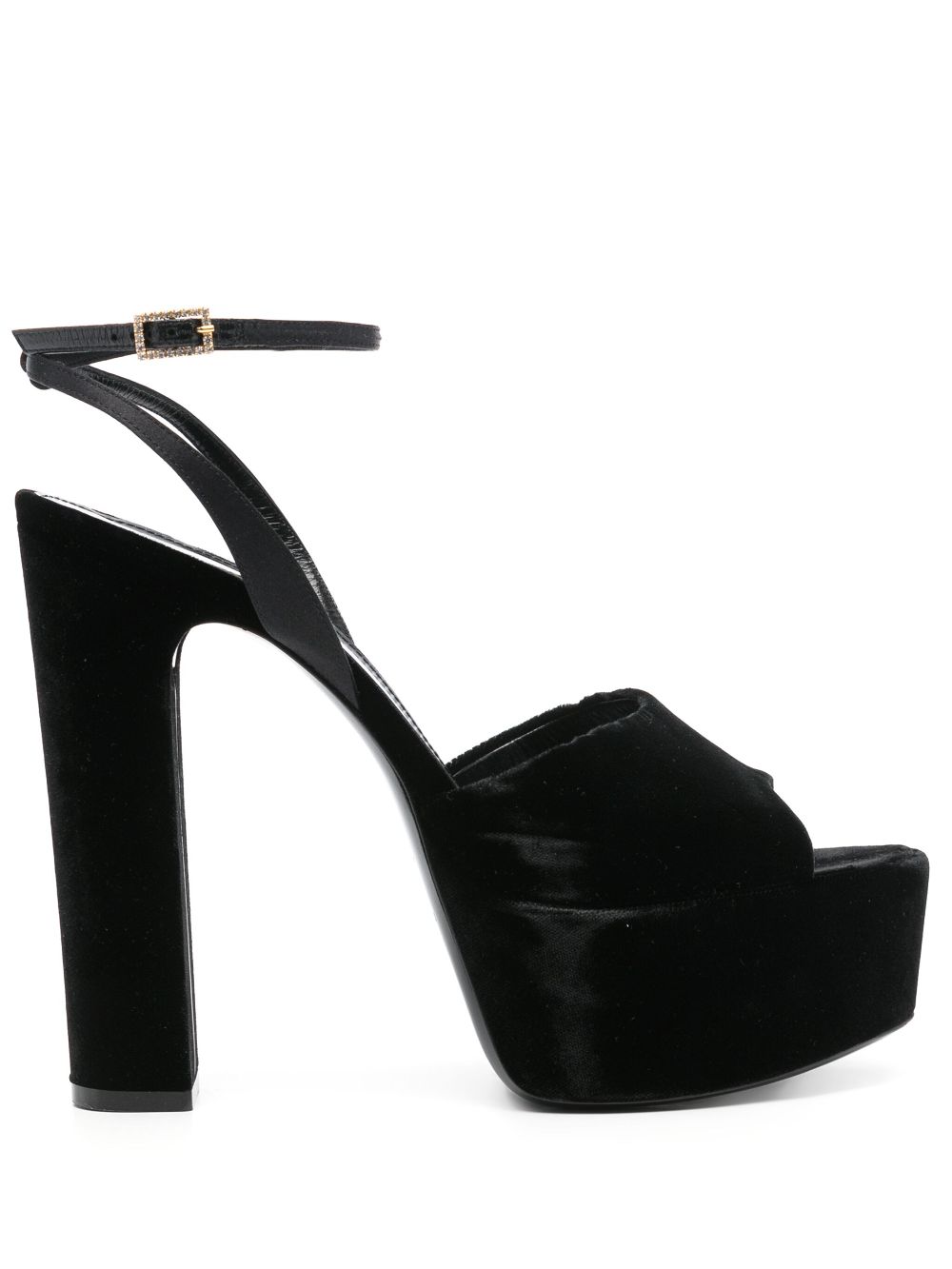 Saint Laurent Pre-Owned 95mm Jodie sandals - Black