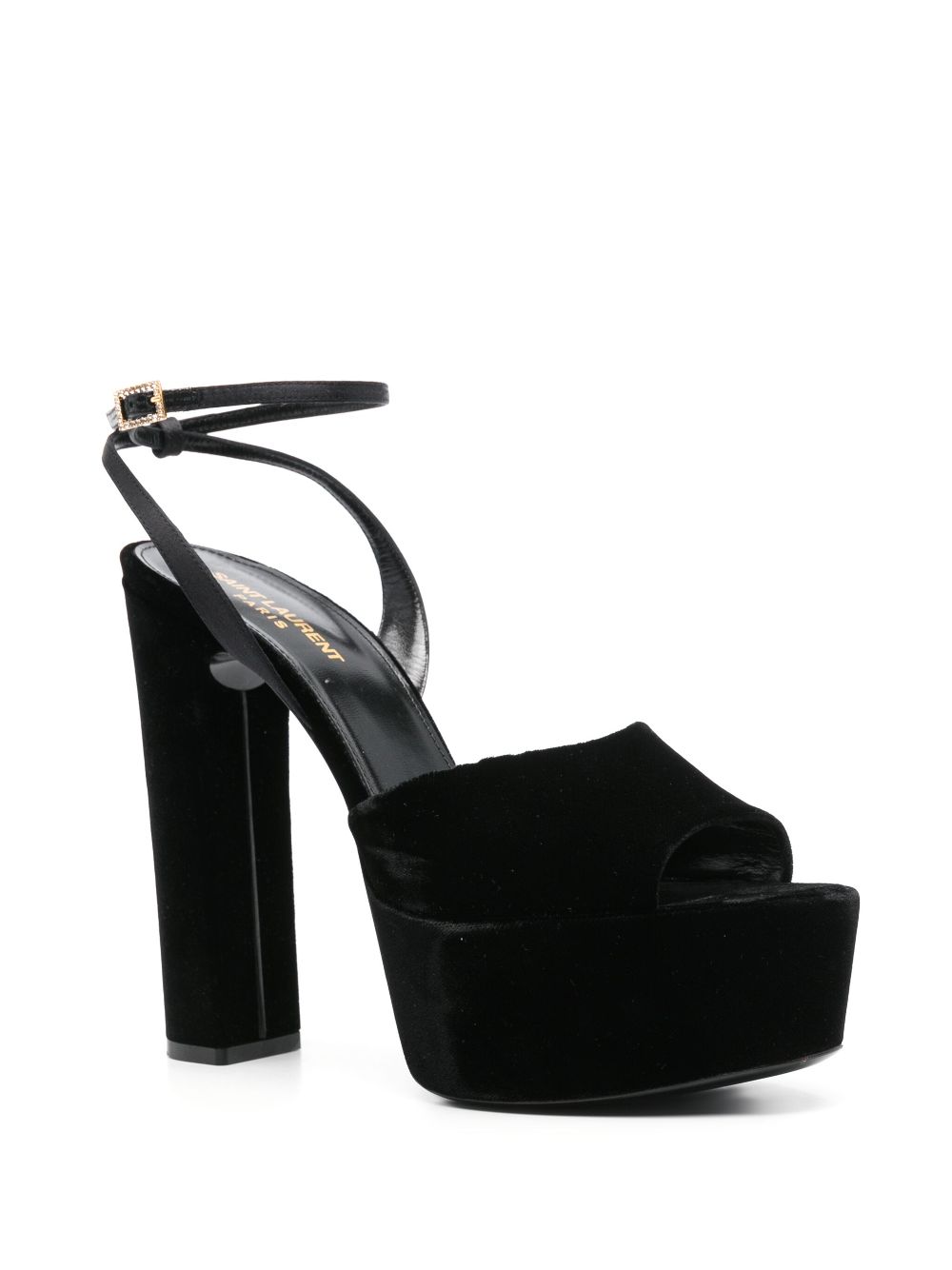 Saint Laurent Pre-Owned 95mm Jodie sandalen - Zwart