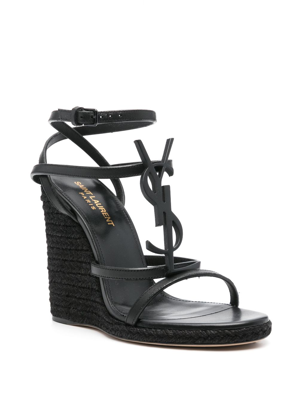 Saint Laurent Pre-Owned 115mm Cassandra sandals - Black