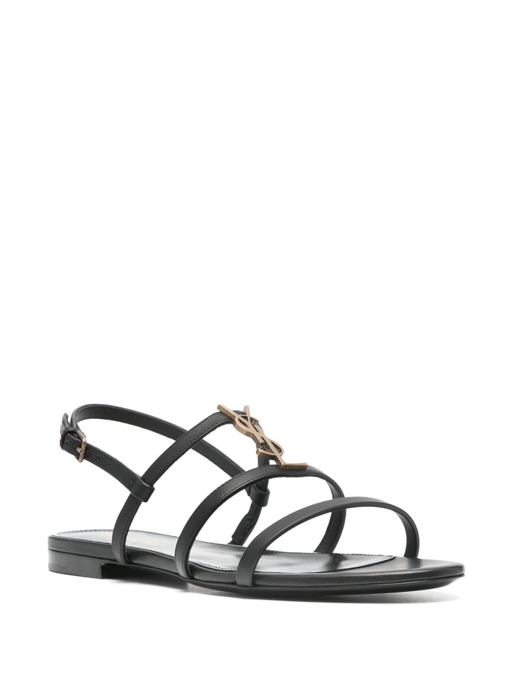 Saint Laurent Pre-Owned Cassandre sandalen - Zwart