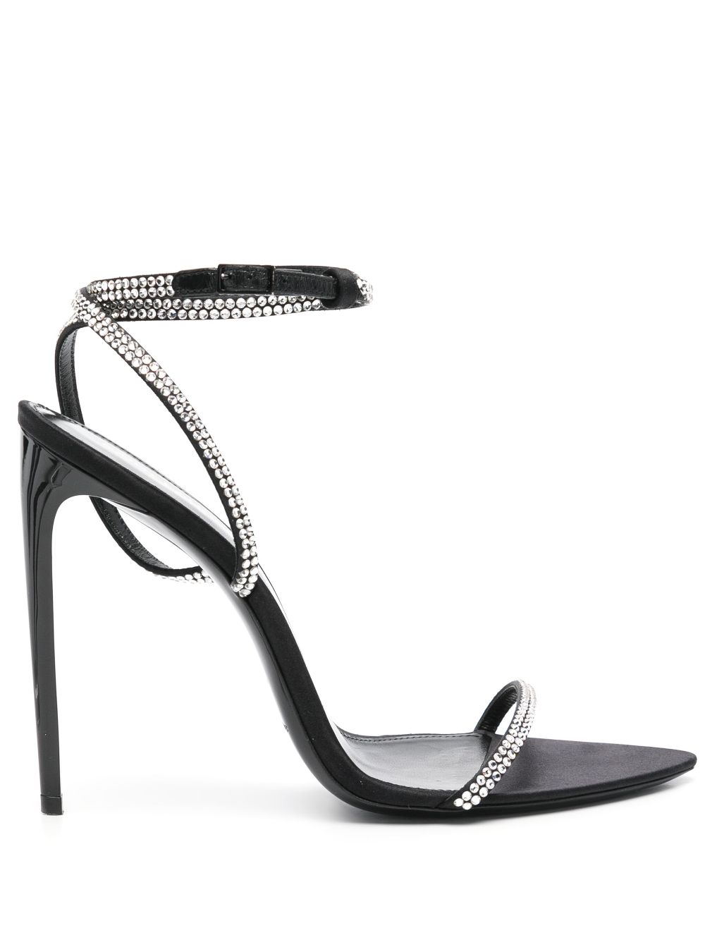 Saint Laurent Pre-Owned 110mm Georgia sandals - Black