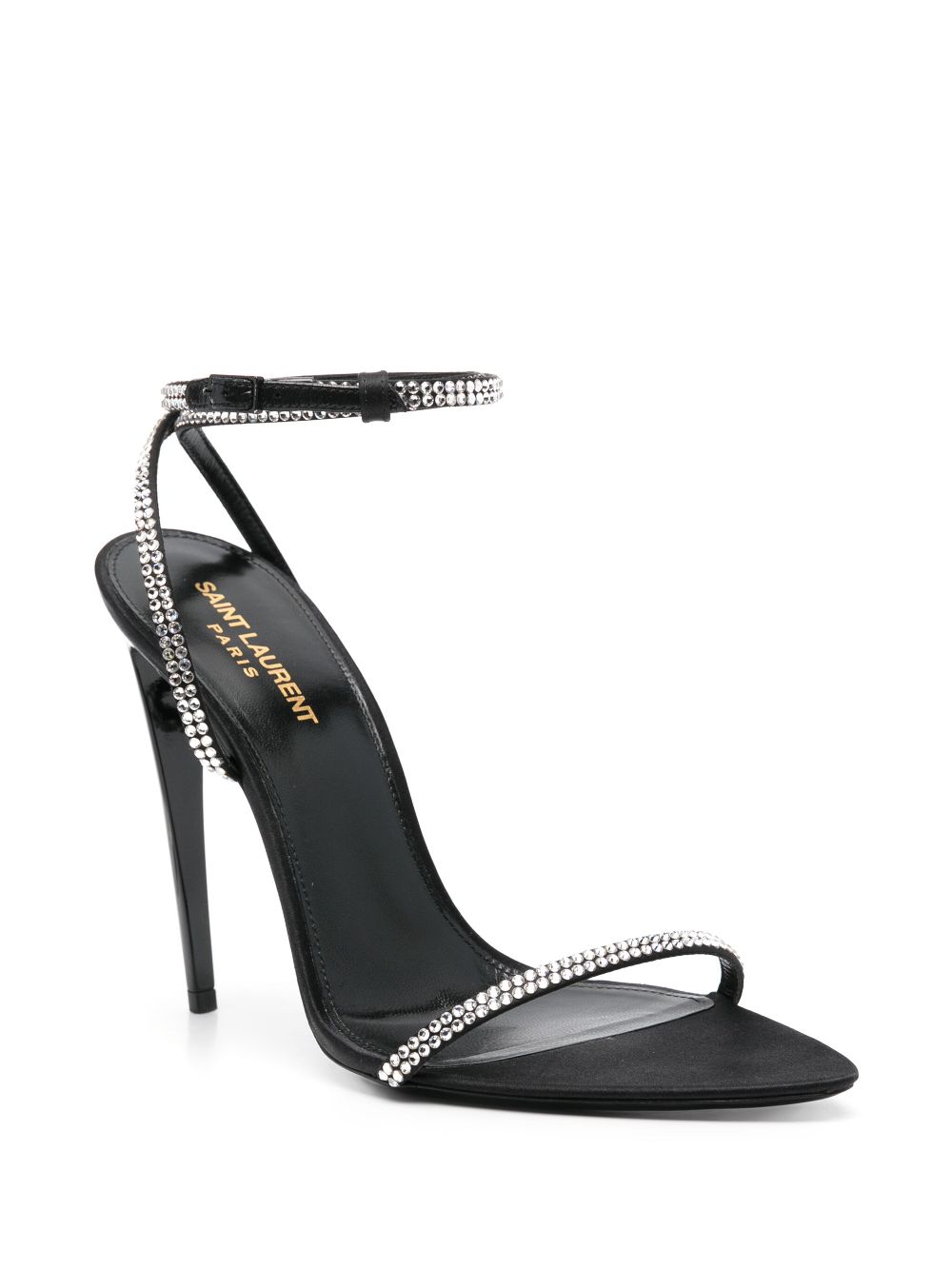 Saint Laurent Pre-Owned 110mm Georgia sandals - Black