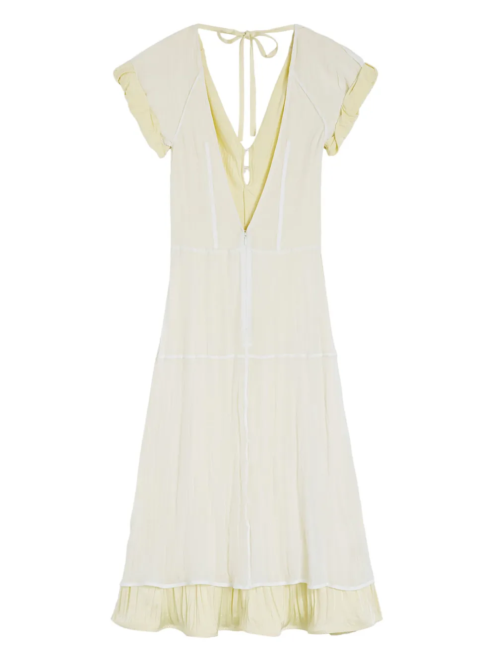 Jil Sander Midi-jurk met ruches Wit