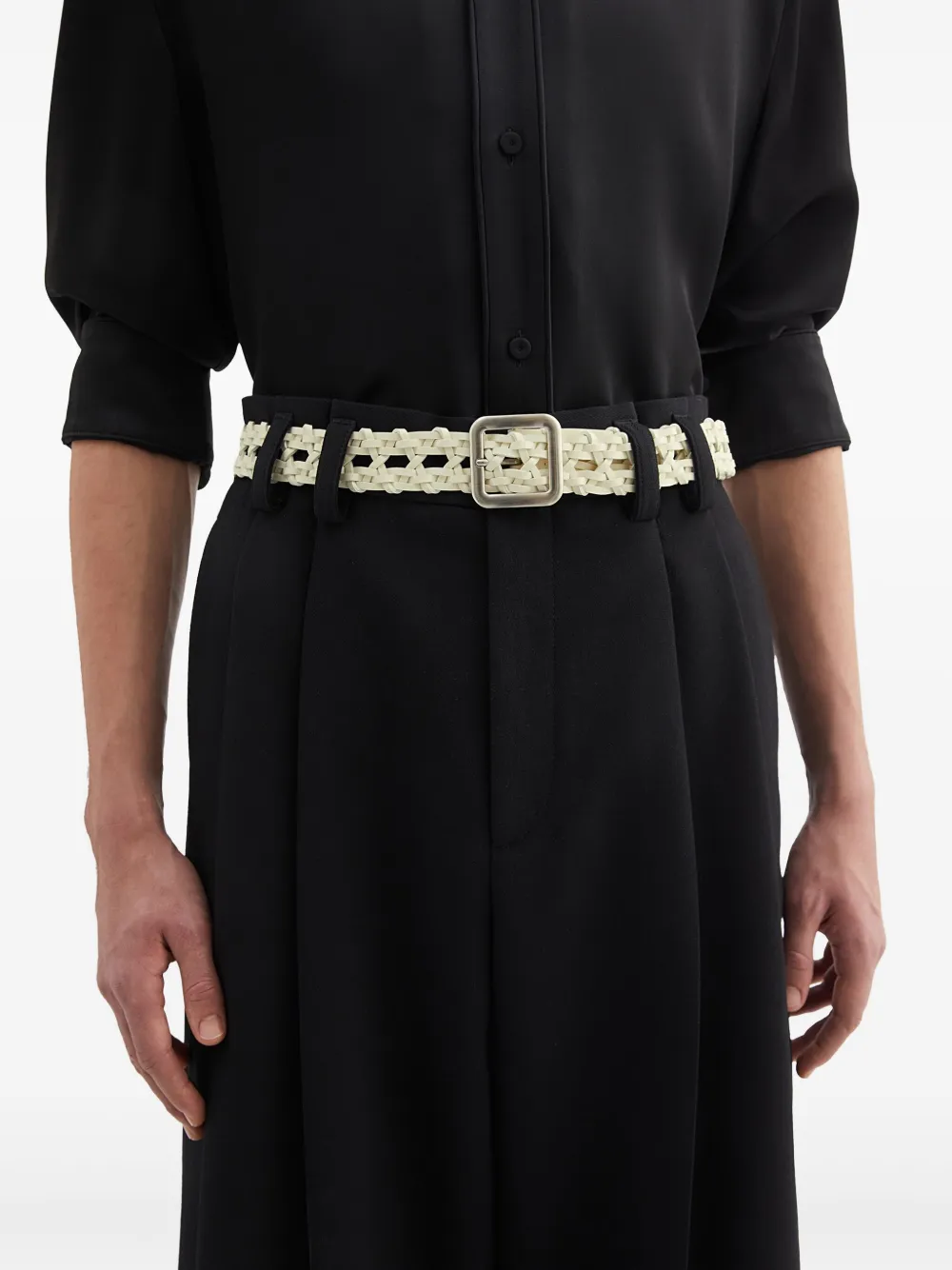 Jil Sander Riem met geweven detail Wit
