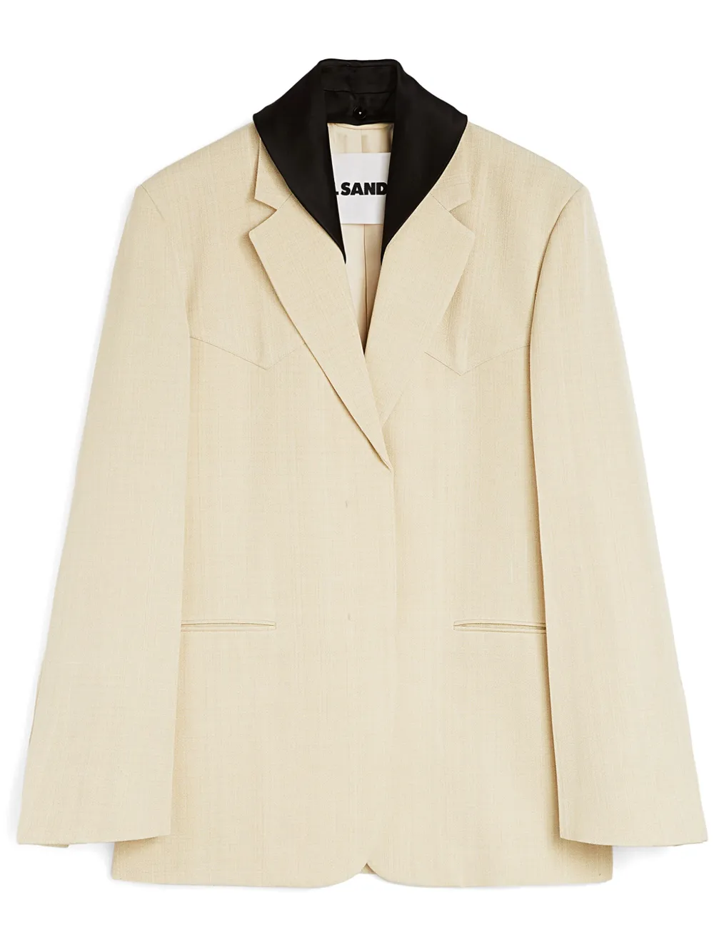 Jil Sander Blazer met enkele rij knopen Beige