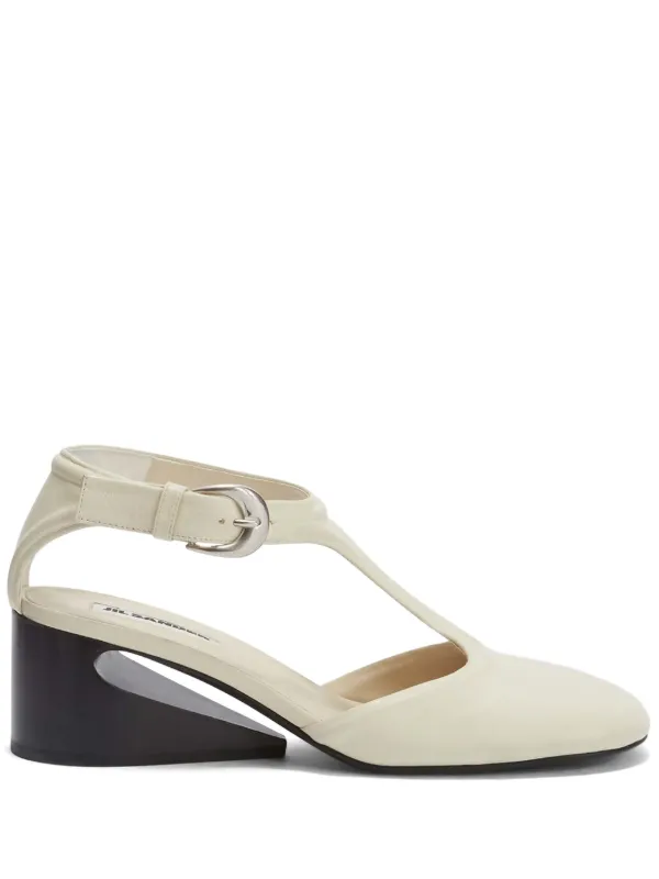 大人気♪【Jil Sander】レザー メリージェーンパンプス Jil Sander メリージェーン パンプス | ホワイト | FARFETCH JP
