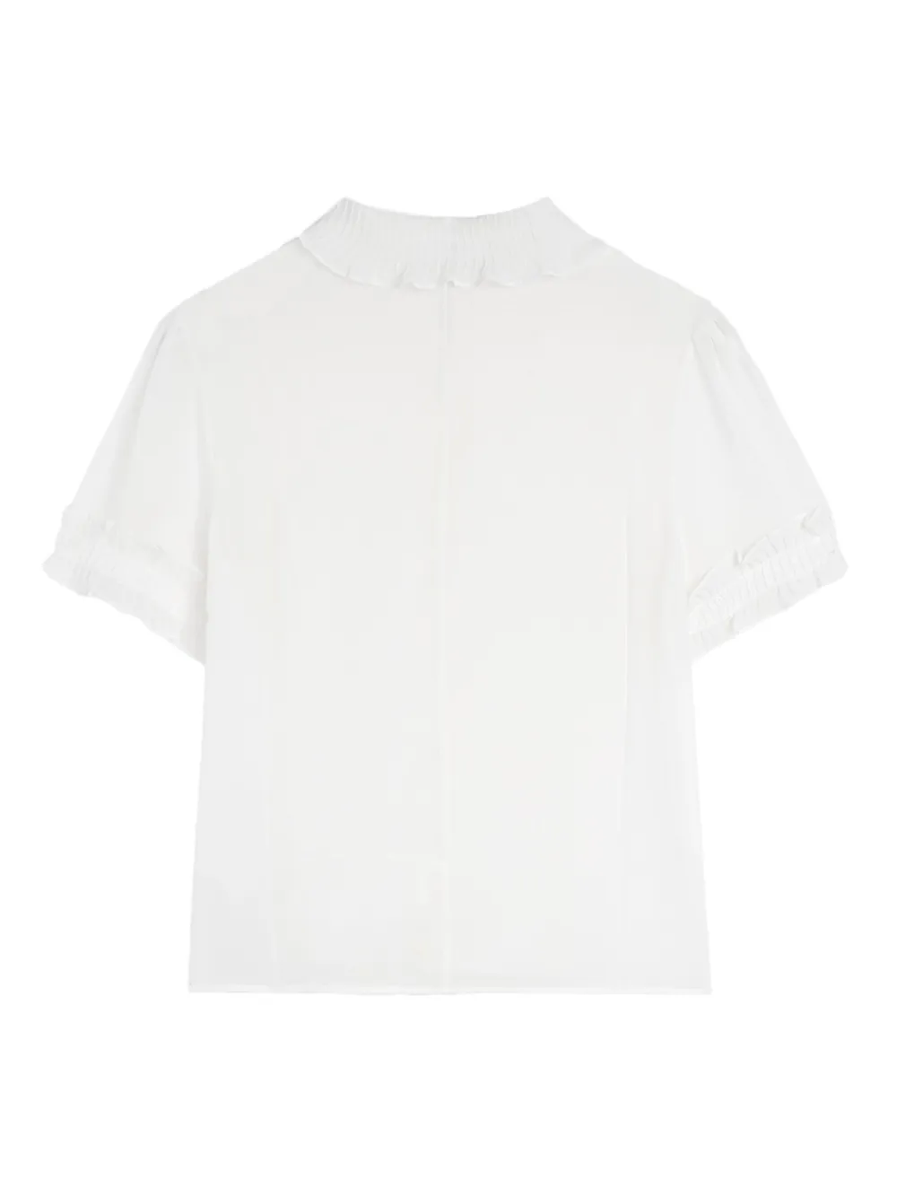 Jil Sander Blouse met ruches Wit