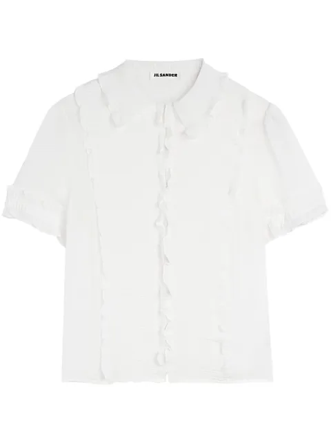 Jil Sander ruffled silk shirt