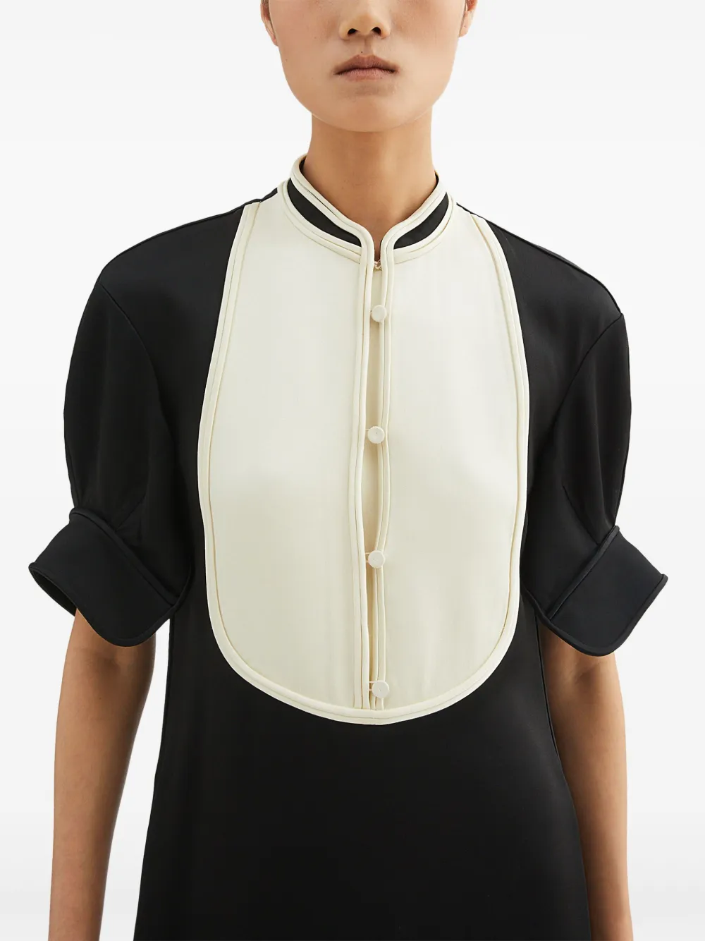 Jil Sander Mini-jurk met kraag Zwart