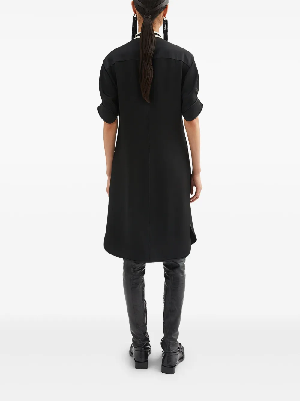 Jil Sander Mini-jurk met kraag Zwart