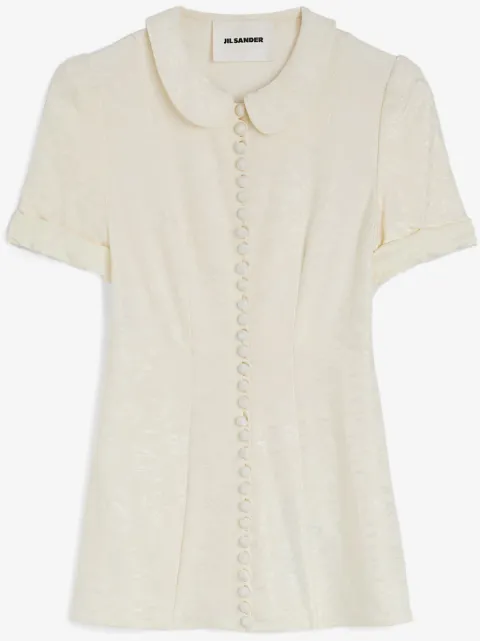 Jil Sander Hemd mit Jacquard-Blumenmuster