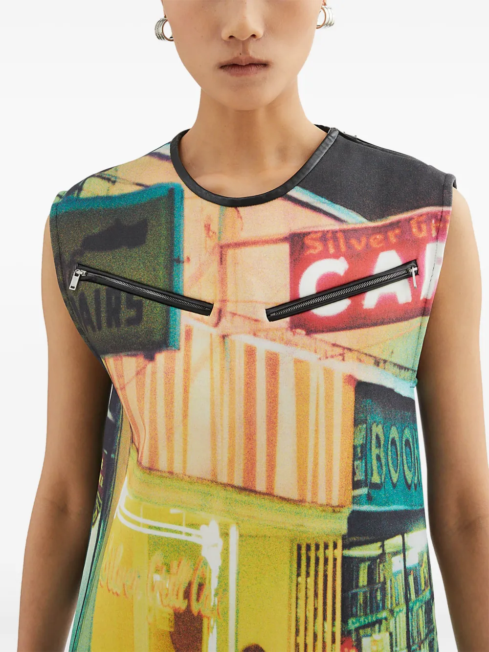 Jil Sander Mini-jurk met print Geel
