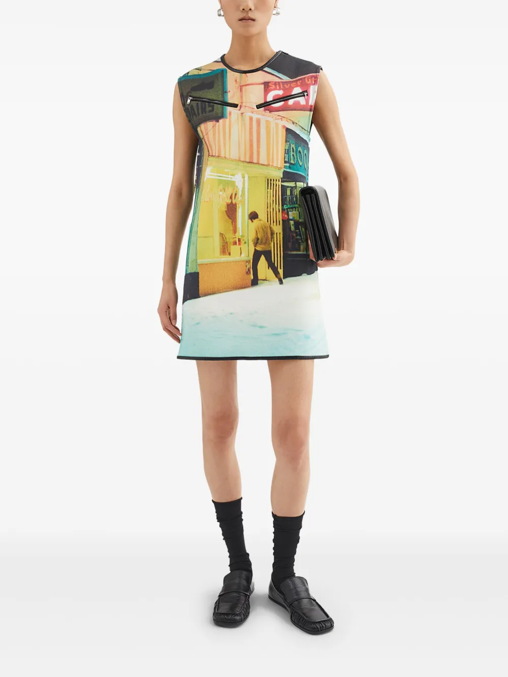 Jil Sander Mini-jurk met print - Geel