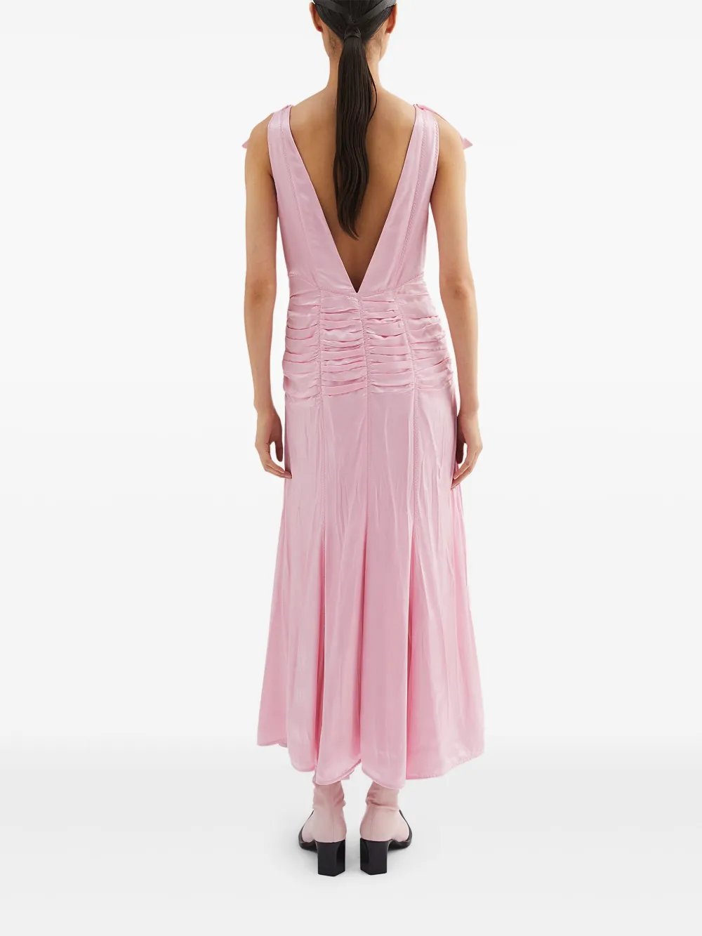 Jil Sander Geplooide midi-jurk Roze