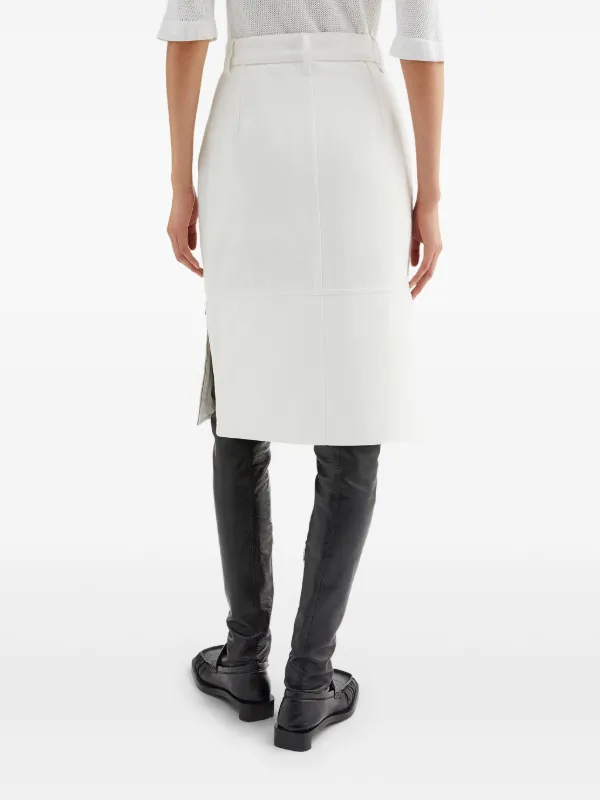 Jil Sander デニムスカート | ホワイト | FARFETCH JP