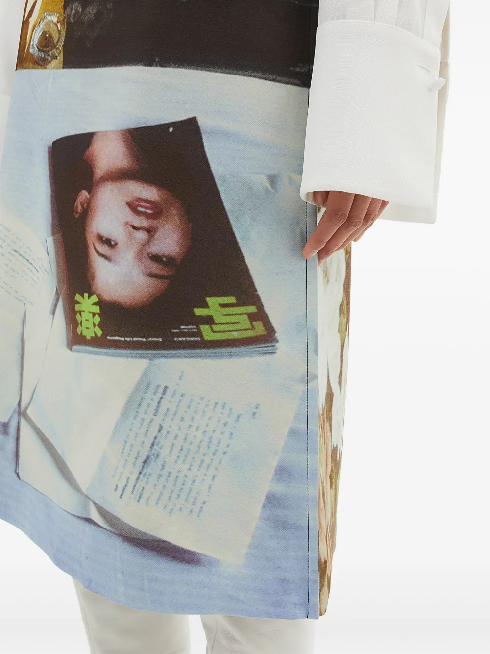 Jil Sander Midi-rok met print Geel