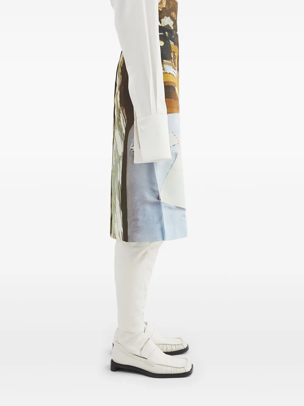 Jil Sander Midi-rok met print Geel
