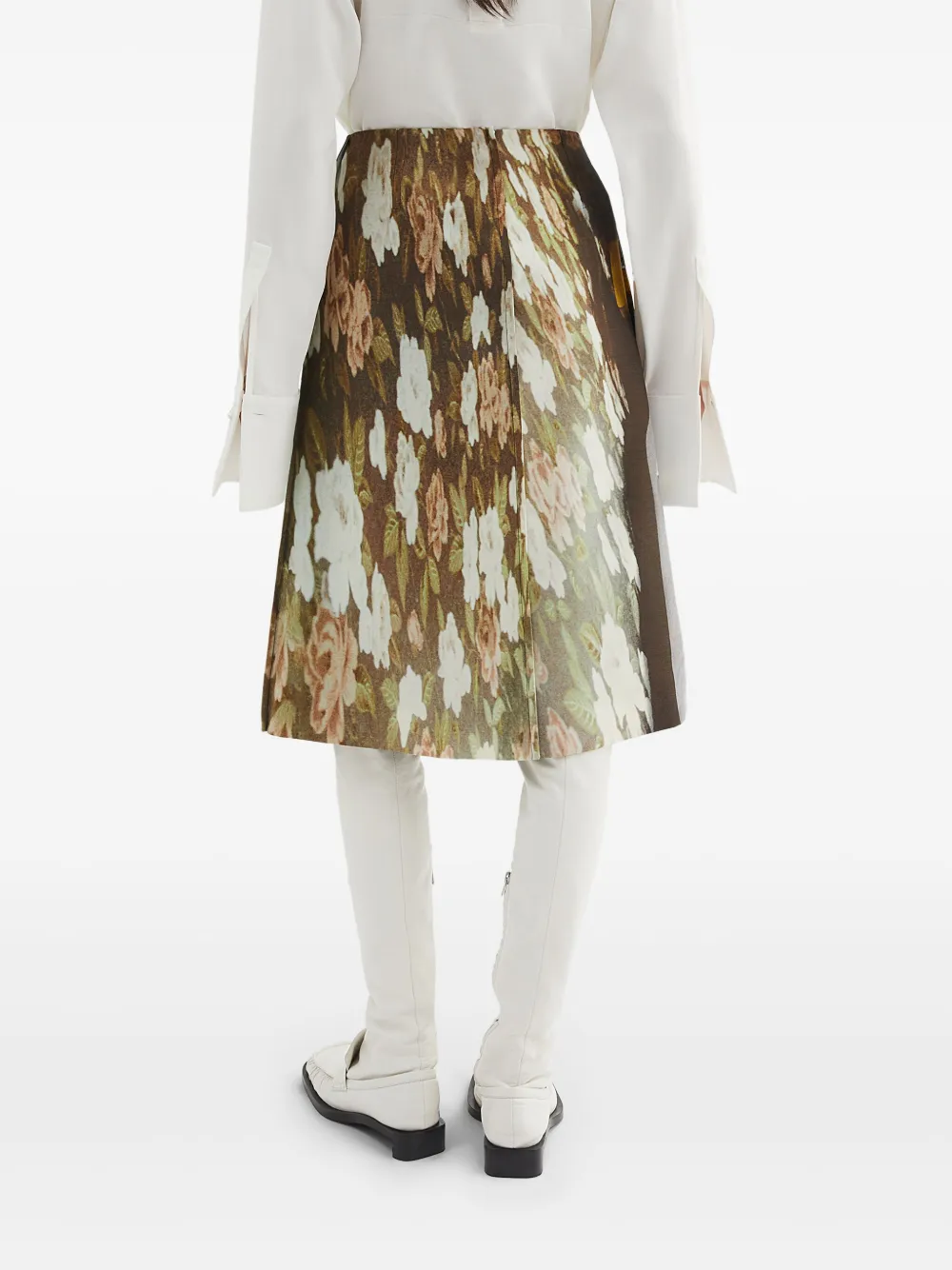 Jil Sander Midi-rok met print Geel