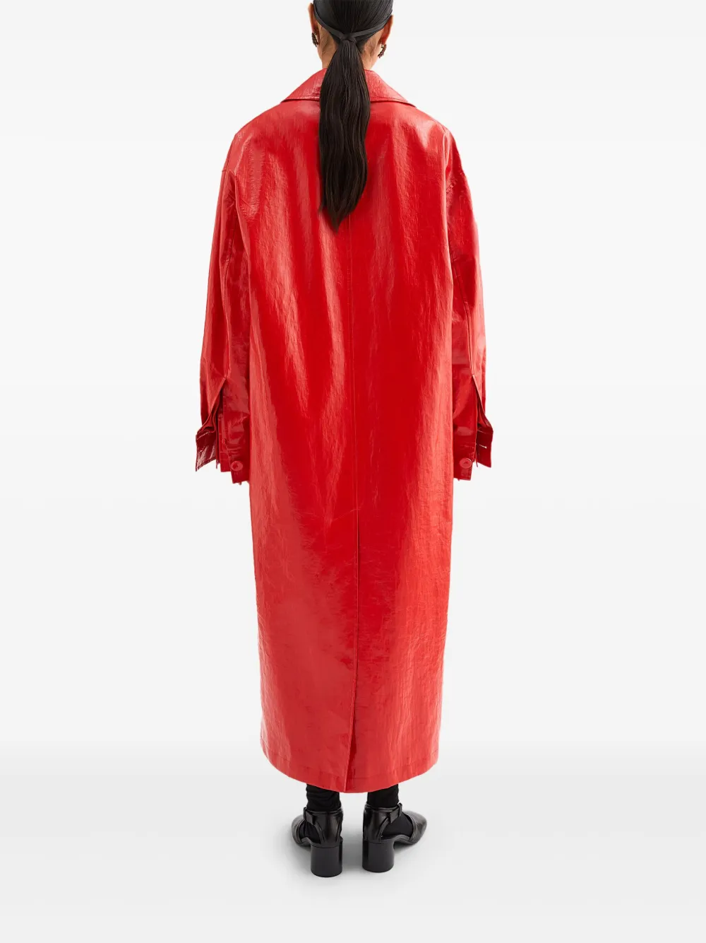 Jil Sander Trenchcoat met ceintuur Rood