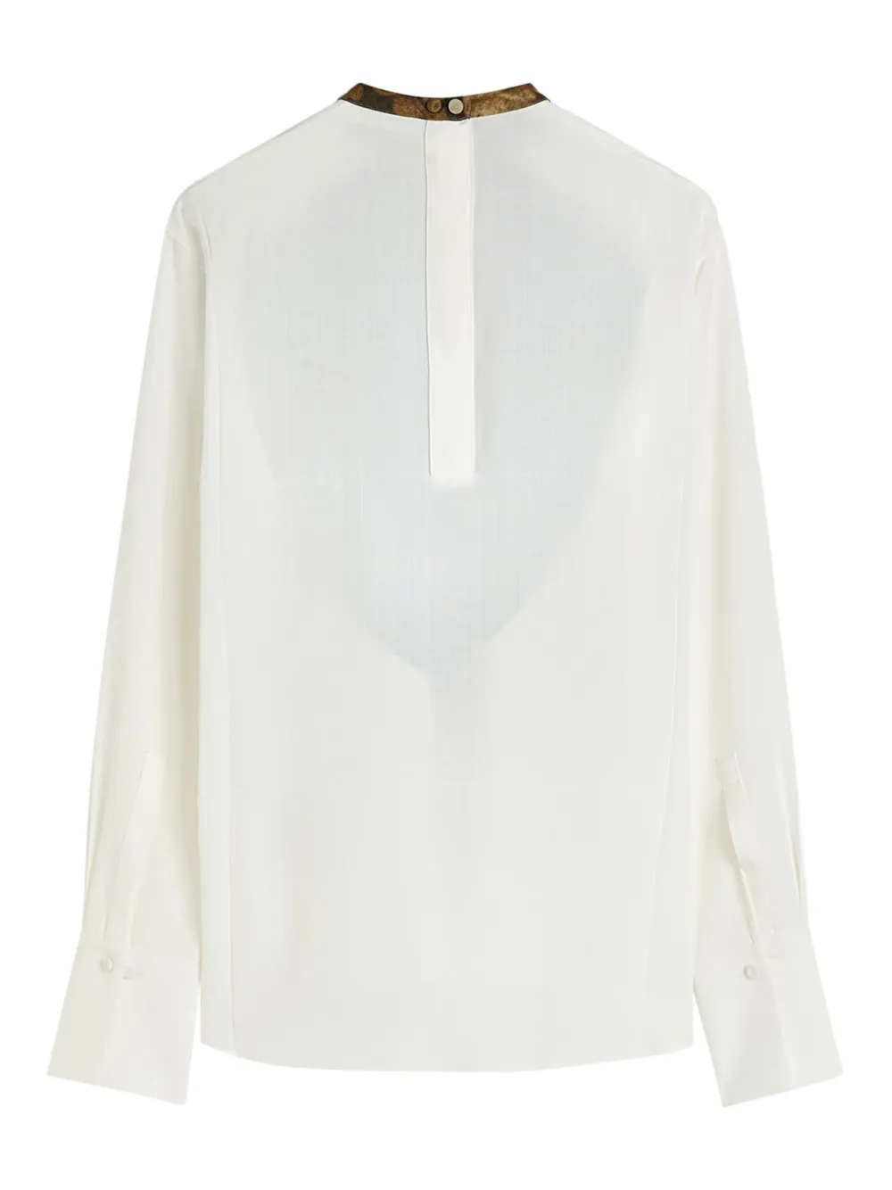 Jil Sander Blouse met bies met bloemenprint Wit