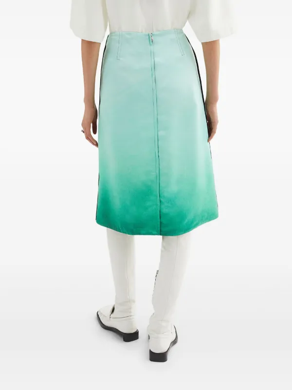 Jil Sander Printed Satin Skirt | Green | FARFETCH