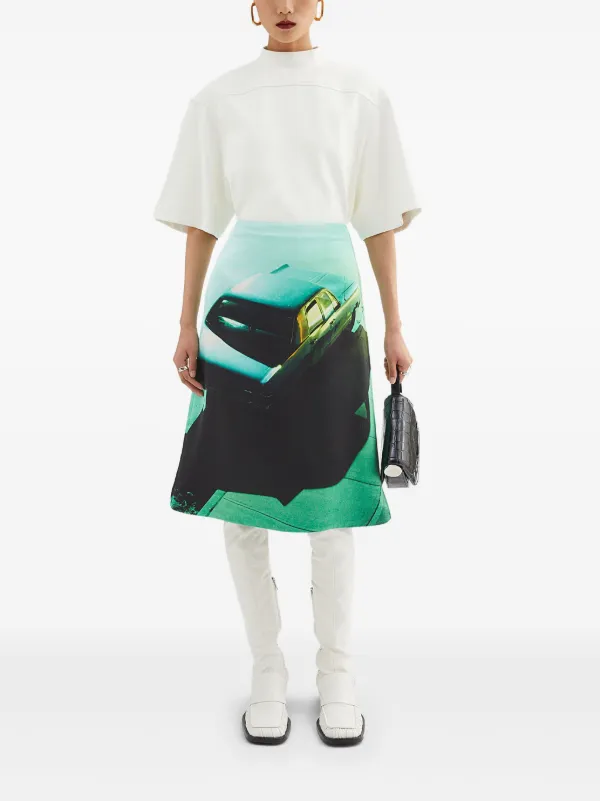 【関税＆送料込み】Jil Sander Envers Satin Skirt Jil Sander Satin Skirt With Side Slit - Yellow | Garmentory