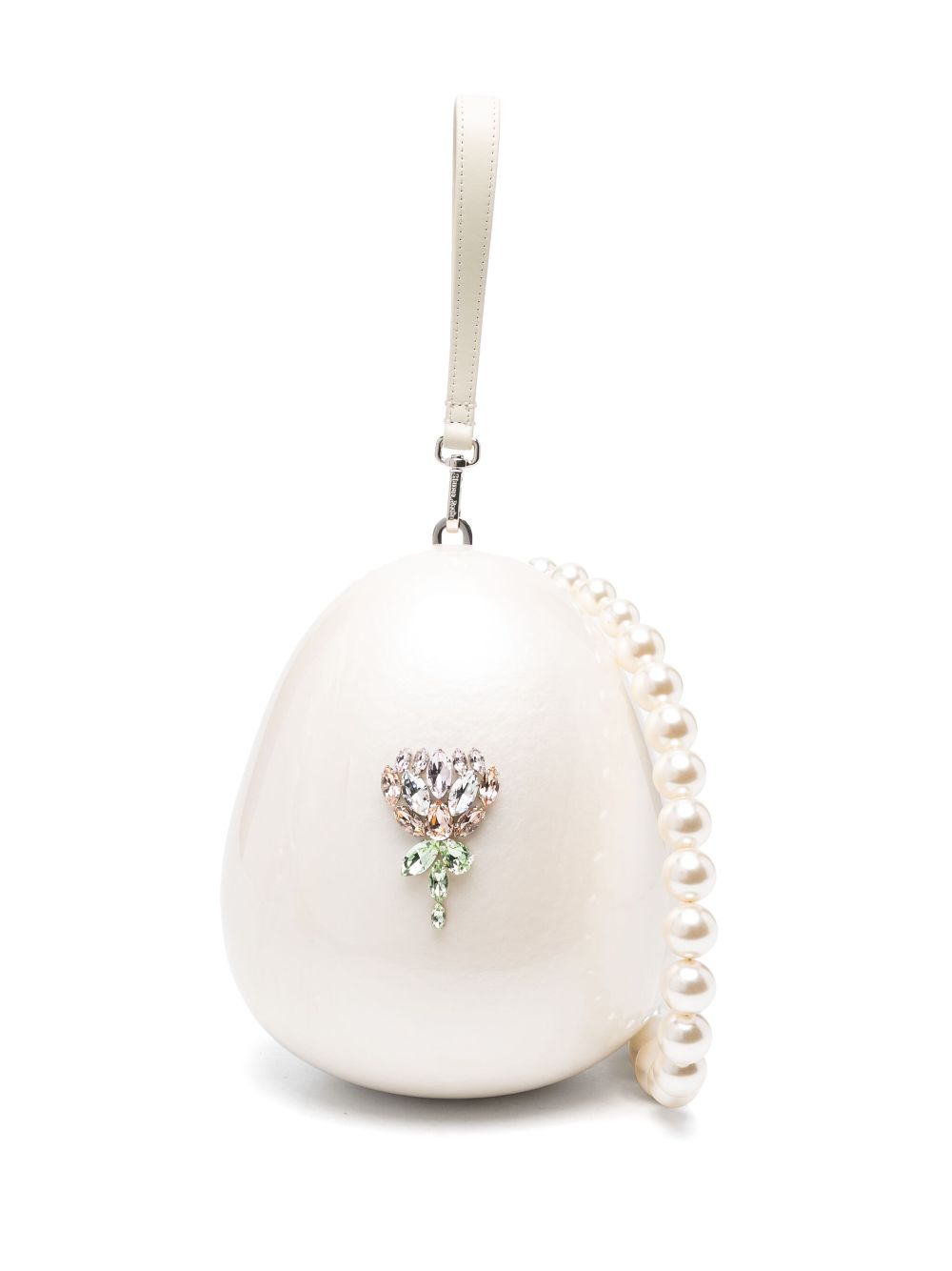 Simone Rocha large Pearl Egg clutch bag - Neutrals