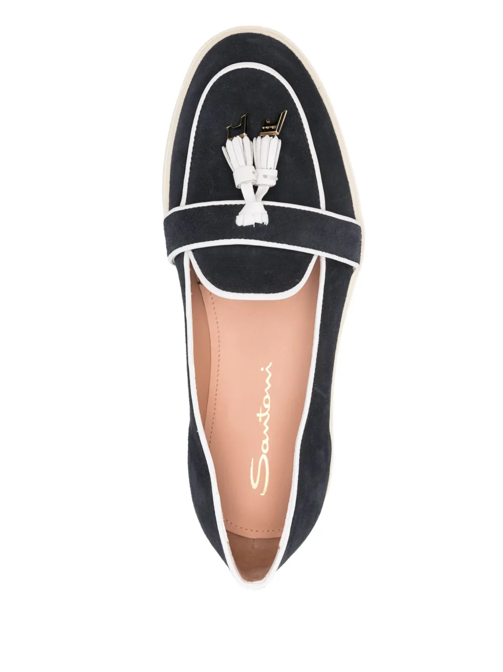 Santoni tassel-detailed loafers Blue
